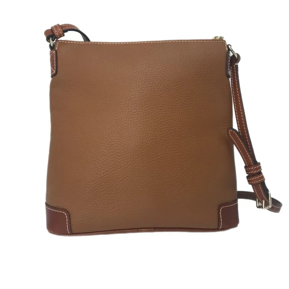 New DOONEY & BOURKE Large Ridley Womens Crossbody Bag Brown Pebbled Leather - Picture 2 of 7